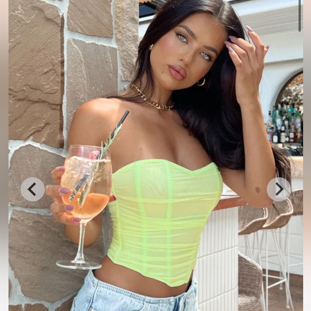 NWT Neon Green Corset